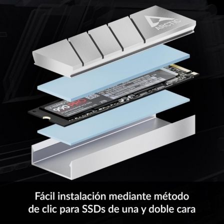Arctic M2 Pro Silver Disipador Térmico para SSD M.2 NVMe